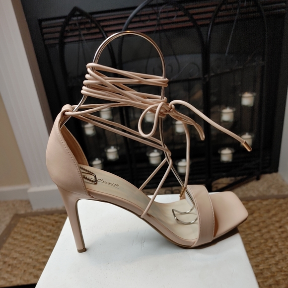 ANNE MICHELLE EVERMORE-64 NUDE ANKLE WRAP HEEL 10 - Picture 10 of 14